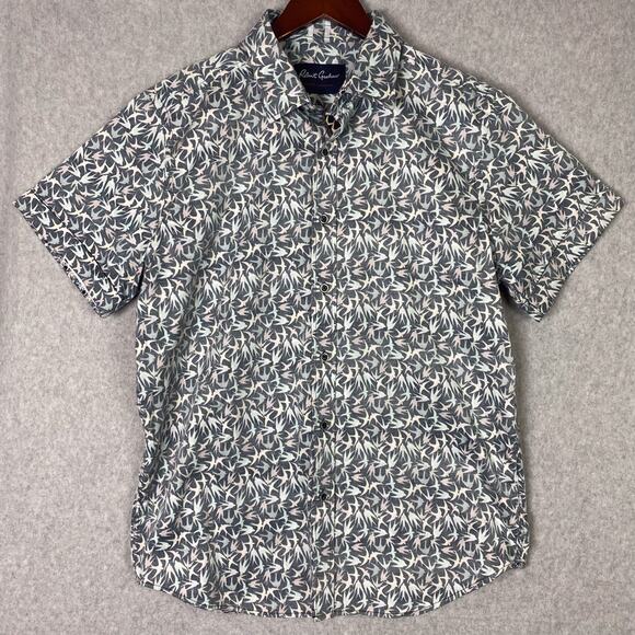 Robert Graham Mens L Reverse Print Shirt Modern Americana All Over Print - Picture 1 of 11